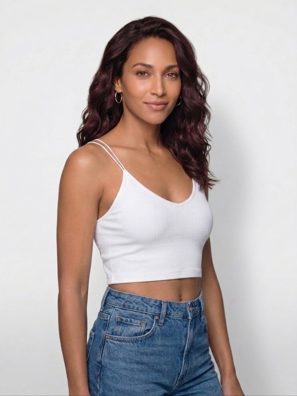 Zara White Spaghetti Strap Cropped Top NWT